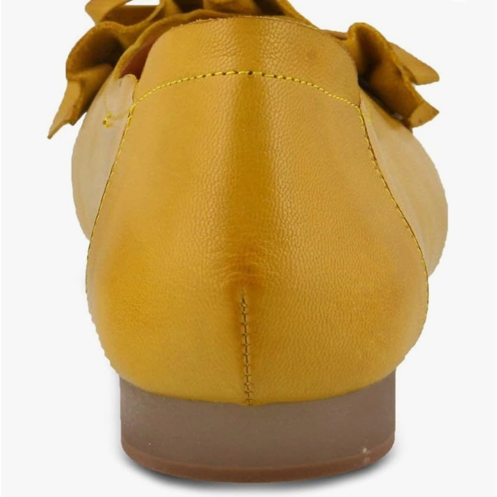 SPRING STEP L’ARTISTE LOUISA  BALLERINA FLATS YELLOW LEATHER SZ 37 EU / 6.5-7 US - Picture 10 of 13